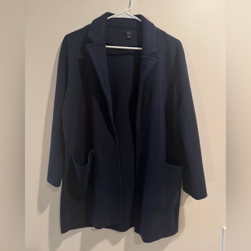 Navy J.Crew Sophie Sweater Blazer